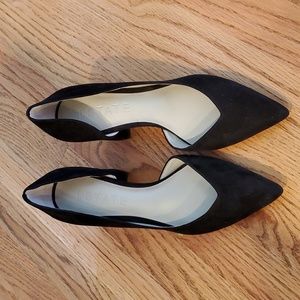 1.STATE black suede block heels